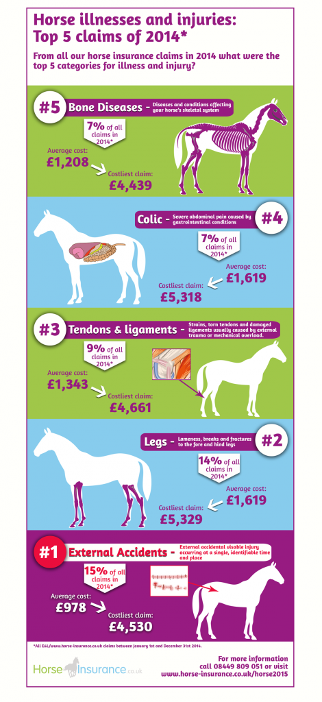Top 5 horse illness and injury claims for 2014